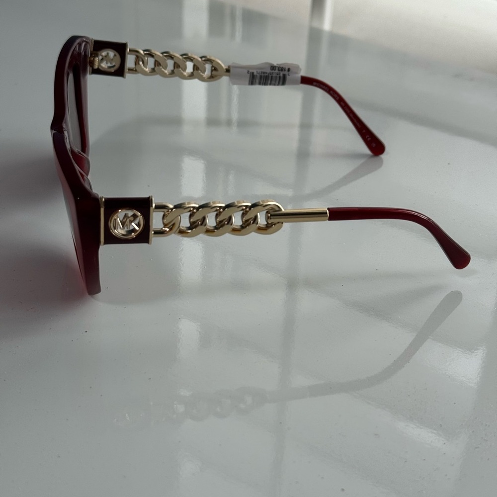 Michael Kors burgundy Cat-Eye Chain Accent Sunglasses - Picture 8 of 14